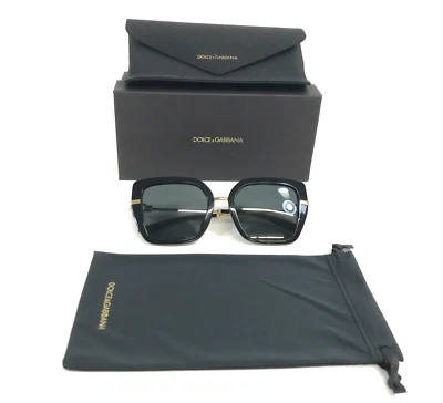 Dolce & Gabbana Sunglasses DG4474-F 501/87 Black Gold Asian Fit with Grey Lenses - Image 1 of 4