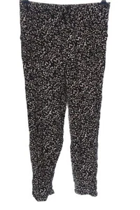 PRIMARK Pantalón tipo suéter Mujeres Talla EU 40 negro-blanco puro look casual - Imagen 1 de 5