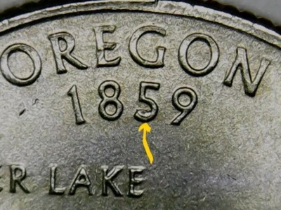 2003-P Oregon State Quarter Reverse Die Chip...............a7 - Image 1 of 4