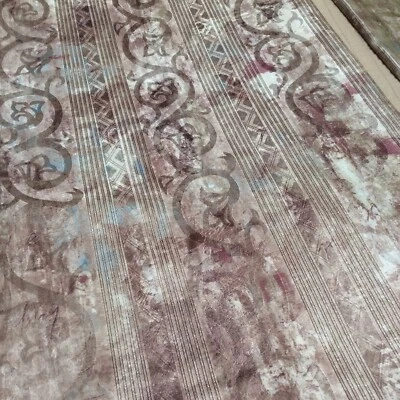 2 件 CROSCILL SHIMMER Mauve TUSCAN FLORENTINE 铂金面板 44 X 85锦缎金色 — 第 1/4 张图片