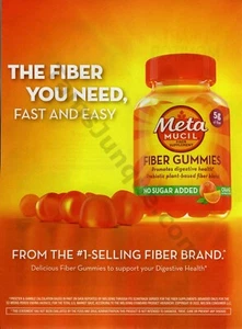 Gominolas de fibra Metamucil 2022 sin azúcar anuncio impreso ¿Idea de regalo única? (2034) - Imagen 1 de 1
