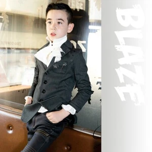 Boys Dark Grey School Blazer – Long Sleeve Formal Uniform Jacket - Picture 1 of 8