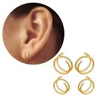 Double Hoop Earrings for Single Piercing,Small gold hoop earrings as Cartilag...