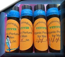 VETIVER Artisian Organic Perfume for Men - A Manly Robust, Earthy Scent