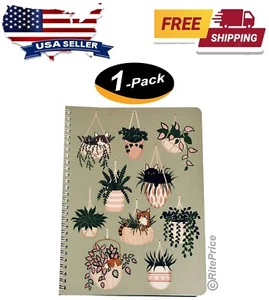 Molly & Rex Spiral Notebook, Cat Pattern, College Ruled with Folder (1 Pack)-New - Picture 1 of 9