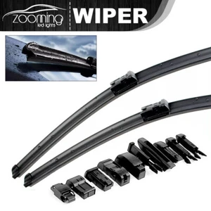Juego de 1 par de escobillas limpiaparabrisas delanteras brazo gancho en J para Toyota Camry 2006-2024 - Imagen 1 de 9