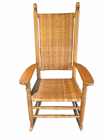 Antique Keene Chair Company Adult Solid Wood with Cane Porch Rocking Chair Cover
