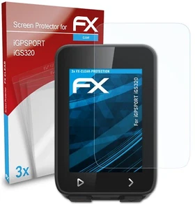 atFoliX 3x Pellicola Protettiva per iGPSPORT iGS320 chiaro