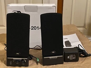 New Pair of Cyber Acoustics CA-2014 Multimedia Speaker 4 Desktop Laptop Computer - Afbeelding 1 van 12