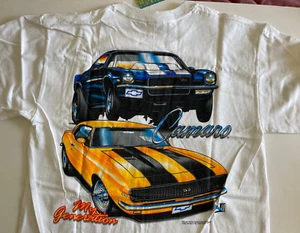 Chevrolet Camaro My Generation MENS White T-SHIRT 100% COTTON DRAG RACING NHRA - Picture 1 of 2