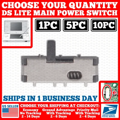 Nintendo DS Lite Main Power Switch On/Off Button NDSL DSL Console Replacement - Image 1 of 2