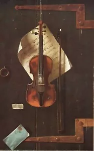 1960 Art Print "The Old Violin" By William Michael Harnett American - Picture 1 of 1