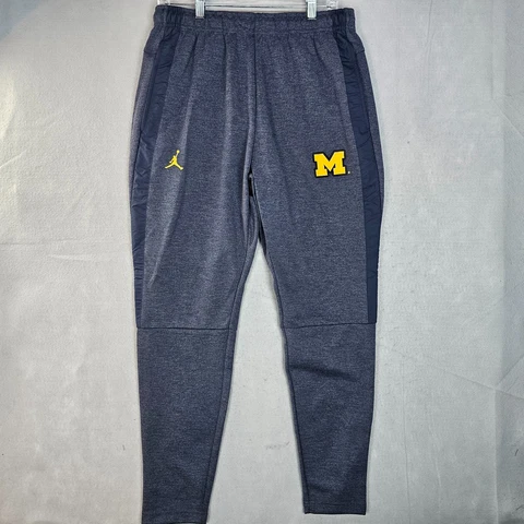 Michigan Wolverines Jordan On Field Sweatpants Mens Medium Blue Jumpman Cover