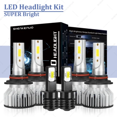 For Mitsubishi Galant 1995-1998 6X 9005+9006+H3 LED Headlight Fog Light Bulb HKB - Image 1 of 4