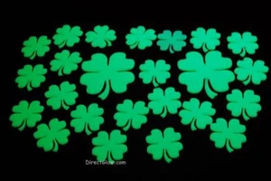 24 Piece Glow in the Dark Four Leaf Clovers - Picture 1 of 4