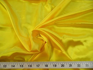 Discount Fabric Charmeuse Silky Bridal Satin Apparel Yellow CS05 - Picture 1 of 1