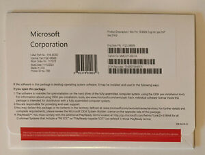 Microsoft Windows Win 10 Professional English 64bit DSP DVD FQC-08929 New!
