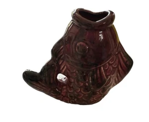MINIATURE POTTERY GURGLE FISH PURPLE - Picture 1 of 4