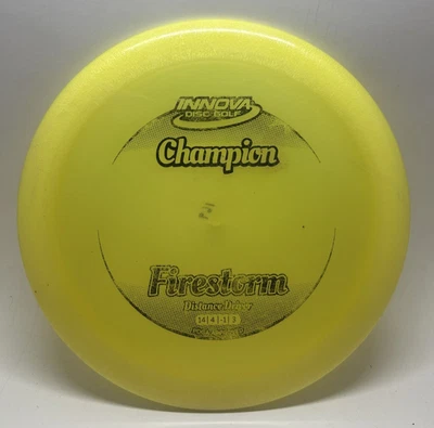 Innova Champion Firestorm Disc Golf Distance Driver Disc (Yellow) 169 grams USED - Image 1 of 4