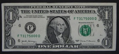 2017 $1 (ONE DOLLAR) - NOTE - ZIP CODE - OKLAHOMA CITY, OKLAHOMA - 73175 - Image 1 of 2