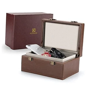 KK6 Plus-BR Faraday Key Fob Protector Box, Signal Shielding Box, Anti Brown - Picture 1 of 7