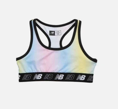 New Balance Girls Silver Active Top Small kids 7/8 - Image 1 of 4