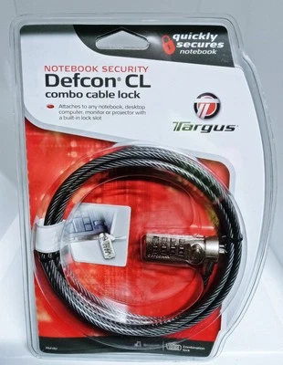 (New) Targus: Defcon CL/Combo Cable Lock "Computer Accesories/Security"  - Image 1 of 2