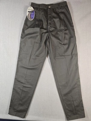 Wrangler Riata Pleated Womens 28x32 Olive Khaki Slacks High Rise Relaxed Fit NWT - Image 1 of 4