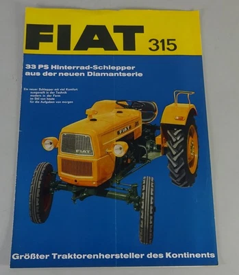 Depliant / Brochure | Fiat 315 Trattore / Trattore 33 CV | Stand 10/1966 Foto 1 de 2