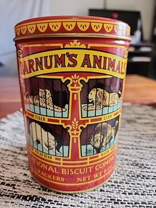 Vintage 1979 Nabisco Barnum's Animal Crackers Tin Can Replica of 1914 Design - Picture 1 of 7