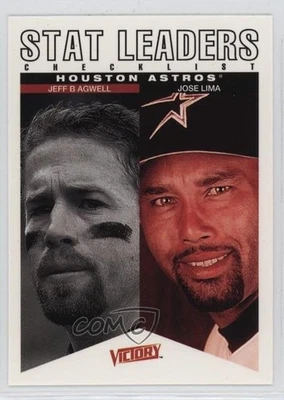2000 Victory Stat Leaders Checklist Jeff Bagwell Jose Lima #23 HOF - Image 1 of 2