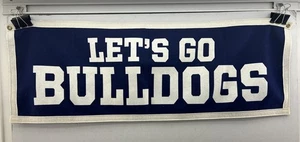 Yale Felt Banner “ LET’s GO BULLDOGS “ Dorm Room Collegiate School Spirit USA - Picture 1 of 10