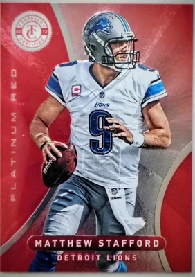2012 Totally Certified Platinum Red Matthew Stafford #38 - Image 1 of 2