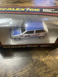 Scalextric C303 Metro Datapost #77 White 1/32 Slot Car Box Slot Car - Picture 1 of 9