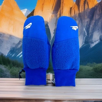 Mitones de vellón Nike High Pile Youth X Small Game azul real/blanco $50 Foto 1 de 4