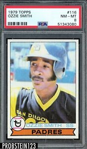 1979 Topps #116 Ozzie Smith San Diego Padres RC Rookie HOF PSA 8 NM-MT