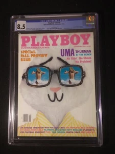 PLAYBOY V43 #9 CGC 8.5 White Pages Uma Thurman September 1996 - Picture 1 of 13
