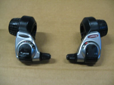 SHIMANIO SL-RS40 7 speed TRIPLE 3X7 GRIP TWIST SHIFTER SET 22.2mm CLAMP -TESTED - Image 1 of 4