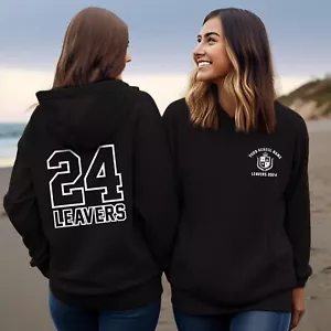 HOODIE (3301) PERSONALISED School Leavers Hoodie – Class of 2025 Student Jumper - Picture 1 of 2