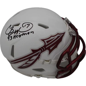 Charlie Ward Signed Florida State Seminoles White Mini Heisman BAS 44429 - Picture 1 of 3