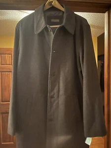 Sette Ponti Mens Brown Wool Long Sleeve Button Front Overcoat NWT Steinmart - Picture 1 of 9
