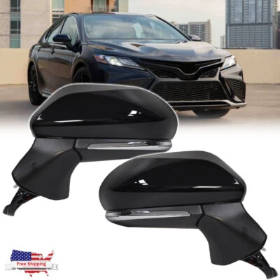 Espejo retrovisor lateral izquierdo y derecho para Toyota Camry 2018-2023 con intermitente térmico Foto 1 de 4