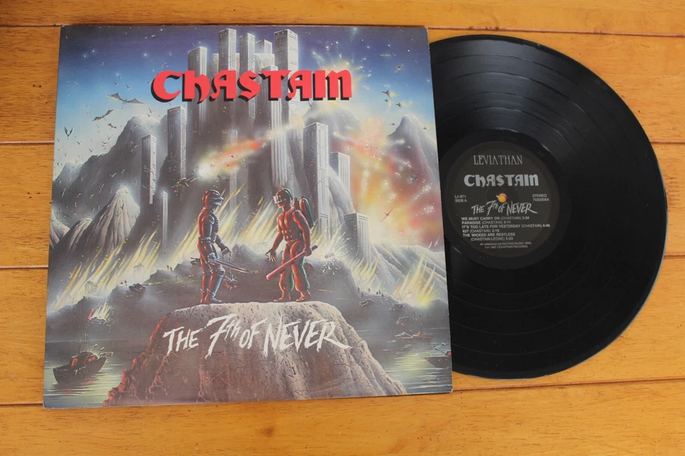 CHASTAIN "THE 7th OF NEVER" LP 12" VINYL VG+ 1987 METAL LEVIATHAN [85] Foto 1 de 4