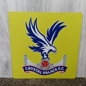 Genuine Premier League Match Used Club Crest Badge Crystal Palace Yellow 39cm - Picture 1 of 7