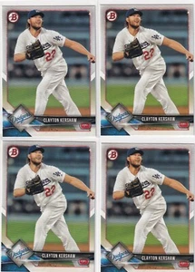 LOT (4) 2018 BOWMAN CLAYTON KERSHAW LOS ANGELES DODGERS BASEBALL (MENGE) S4540 - Bild 1 von 2