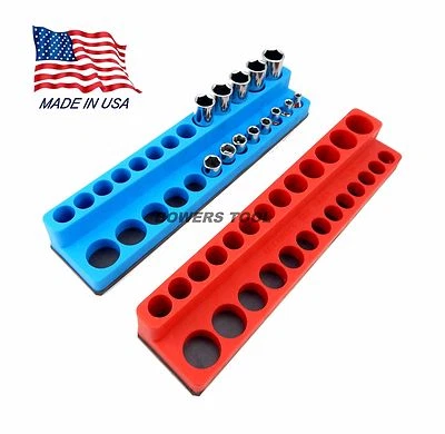 MECHANIC’S TIME SAVERS Mechanics Time Saver 1/4 Drive Magnetic Socket Holder Tray Metric SAE Deep USA