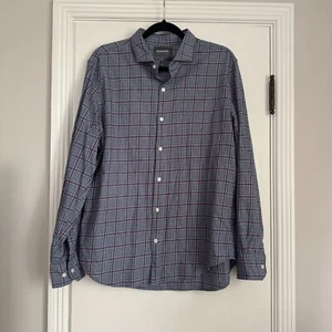 Camisa informal a cuadros azul púrpura talla grande Bonobos calce ajustado con botones Bonobos para hombre - Imagen 1 de 5