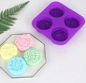 Rose Flower Soap Molds Silicone for DIY Craft Handmade Silicon Soap Bar Making - Picture 1 of 2
