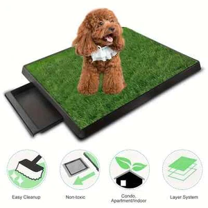 Dog Artificial Grass Mat Indoor Potty Training For Dogs Toilet Trainer Train Pad - Picture 1 of 10