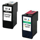 2 Ink Replace for Lexmark 32 &33 X7350 X8310 X8350 P4330 P4350